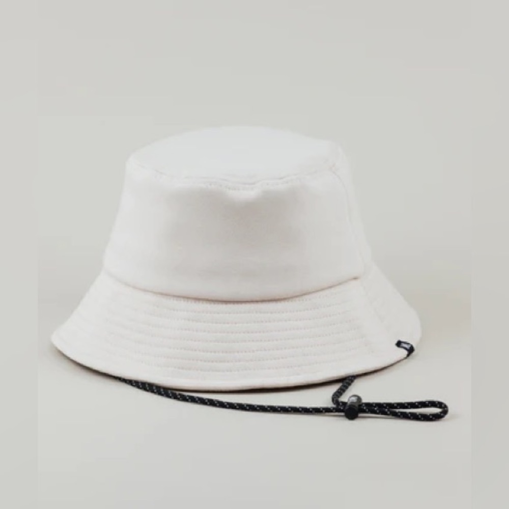 The Wrap Life Beige Satin-Lined Bucket Hat with Satin Lining (OS)